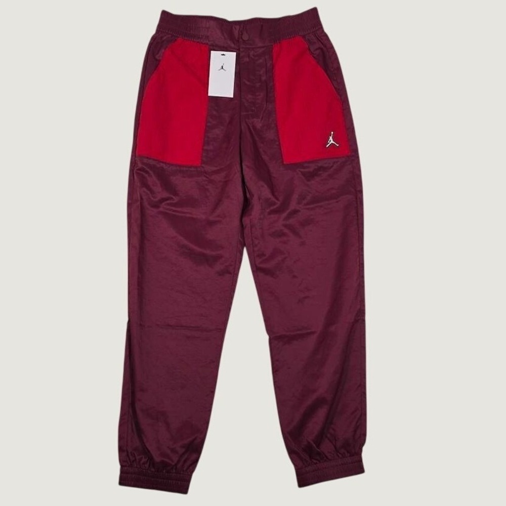 Jordan Flight Woven Track Pants Windbreaker Small Burgundy Red DV1452-645 Womens